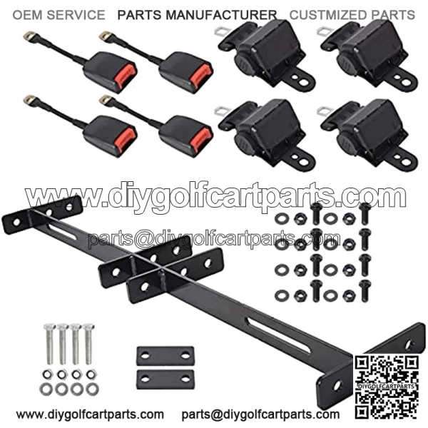 4 Seat Belt Bracket Kit Replacement for Yamaha Club Car Golf Cart