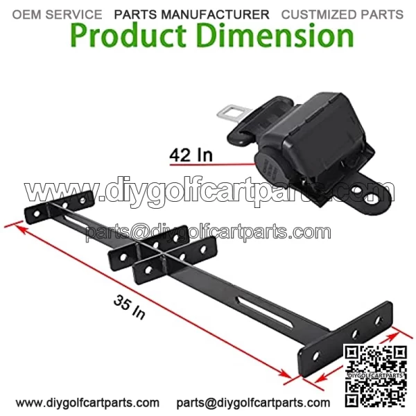 4 Seat Belt Bracket Kit Replacement for Yamaha Club Car Golf Cart - Image 2