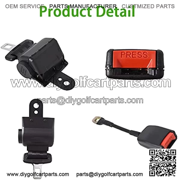 4 Seat Belt Bracket Kit Replacement for Yamaha Club Car Golf Cart - Image 4