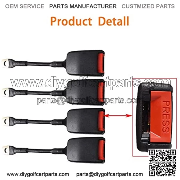 4 Golf Cart Seat Belts and Bracket Kit Replacement for Golf Carts Yamaha Club Car - Image 5