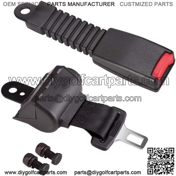 EZGO clubcar yamaha golf cart seat belt kit 4 people (2+2) retractable front and rear - Image 2
