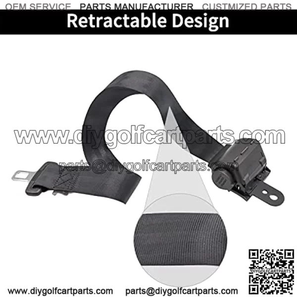 Golf Cart Seat Belts,Universal Retractable Belts Kit 42" Fits Club Car EZGO Yamaha 2 Set/4 Set - Image 5