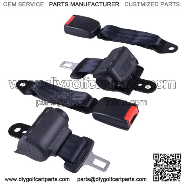 Universal Golf Cart 2 Seat Belts Mounting Bracket Kit Set Club Car - Image 2