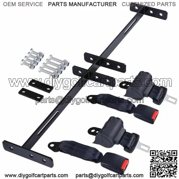 Universal Golf Cart Seat Belts and Bracket Kit