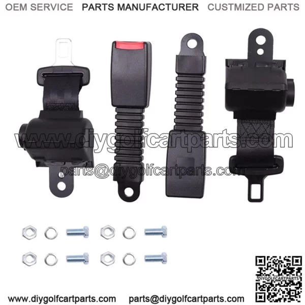 2 Set Golf Cart Safety Seat Belt Buckle Kit For EZGO/Yamaha/Club Car