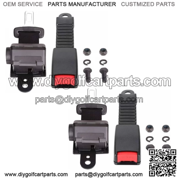 FOR EZGO&Yamaha&Club Car 42" Golf Cart Seat Belts Lap Set 2 Sets - Image 3