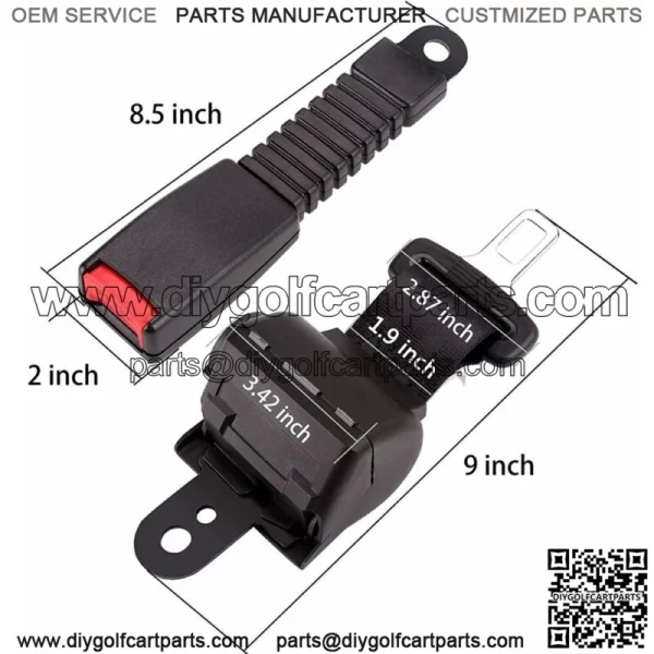 FOR EZGO&Yamaha&Club Car 42" Golf Cart Seat Belts Lap Set 2 Sets - Image 4