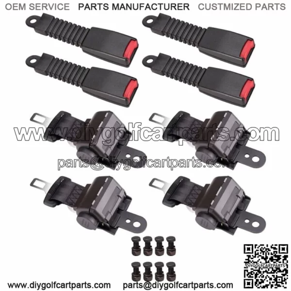 Fit For EZGO/Yamaha/Club Car 42' Golf Cart Seat Belts Lap Set 4 Sets - Image 2