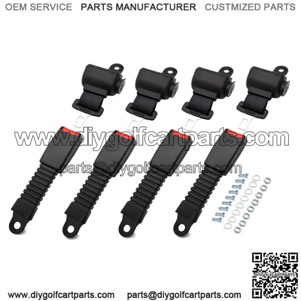 4 Universal Golf Cart Seat Belts Club Car for EZGO Yamaha Club Car
