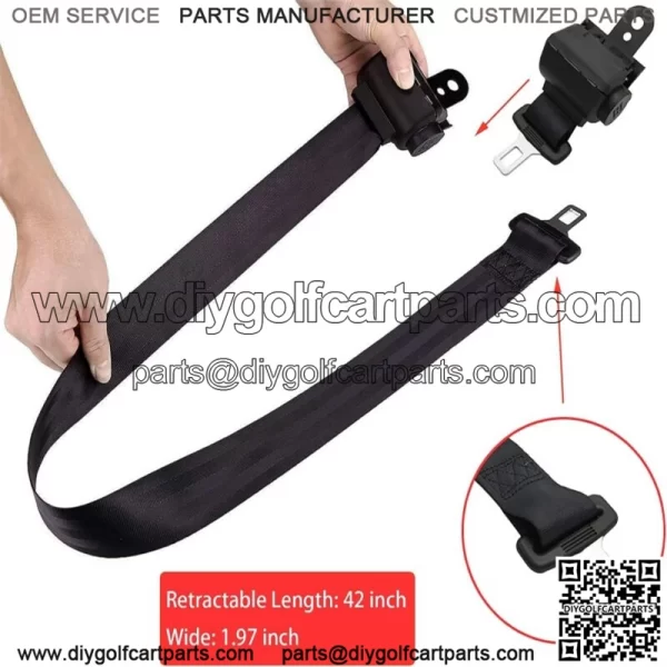 4 Universal Golf Cart Seat Belts Club Car for EZGO Yamaha Club Car - Image 5