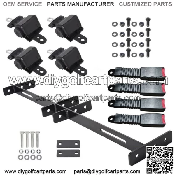 4x Golf Cart Seat Belts and Bracket Kit for EZGO Yamaha Club Car - Image 3