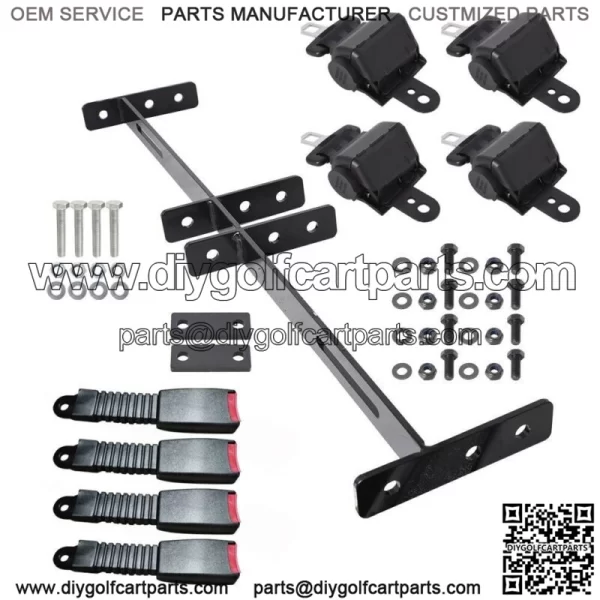 4x Golf Cart Seat Belts and Bracket Kit for EZGO Yamaha Club Car - Image 4
