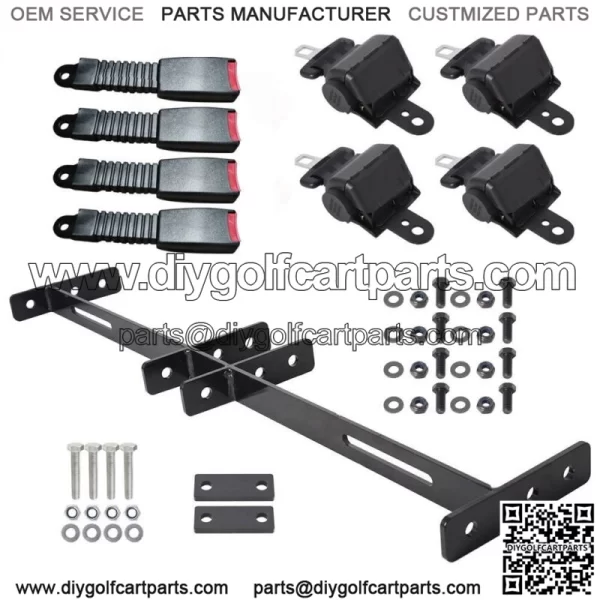4x Golf Cart Seat Belts and Bracket Kit for EZGO Yamaha Club Car - Image 5