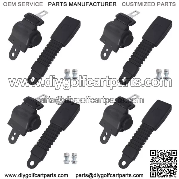 Fits For EZGO/Yamaha/Club Car 4 Sets Golf Cart Seat Belts Lap Set Retractable - Image 2