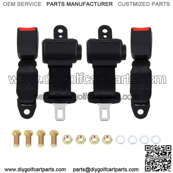 2x Golf Cart Seat Belts Universal Lap Strap for EZGO Yamaha Club Car