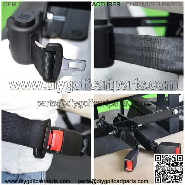 2x Universal Golf Cart Seat Belt Lap Straps for EZGO Yamaha Club Car - Image 3