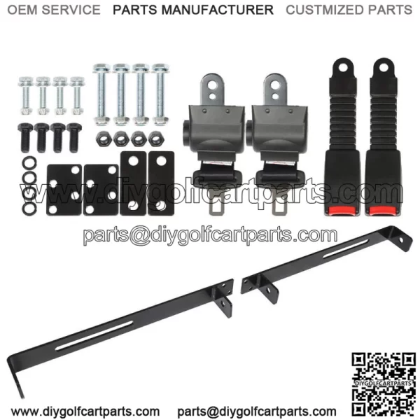 2X Golf Cart Seat Belts and Bracket Kit For EZGO Yamaha Club Car - Image 5