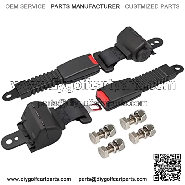 Golf Cart Seat Belts Universal Retractable Belts Kit 42" for Club Car Yamaha EZGO 2 Set/4 Set