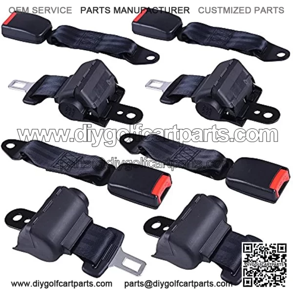 Universal Golf Cart Seat Belt Bracket Kit Retractable Mounting Set for EZGO/Yamaha/Club CAR - Image 2