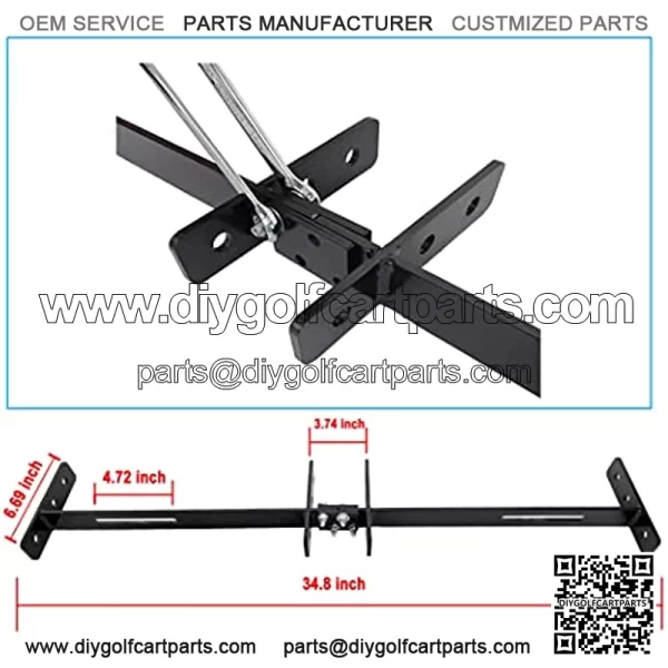 Golf Carts 4 Passenger Universal Retractable Belt Kits with Belt Bracket Kit 42" for EZGO Club Car YMH - Image 5
