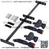 Golf Cart Set of 2 Retractable seat Belts with Bracket- Universal -Fits Most Golf Carts Compatible with E-ZGO TXT&RXV Club Car DS Precedent
