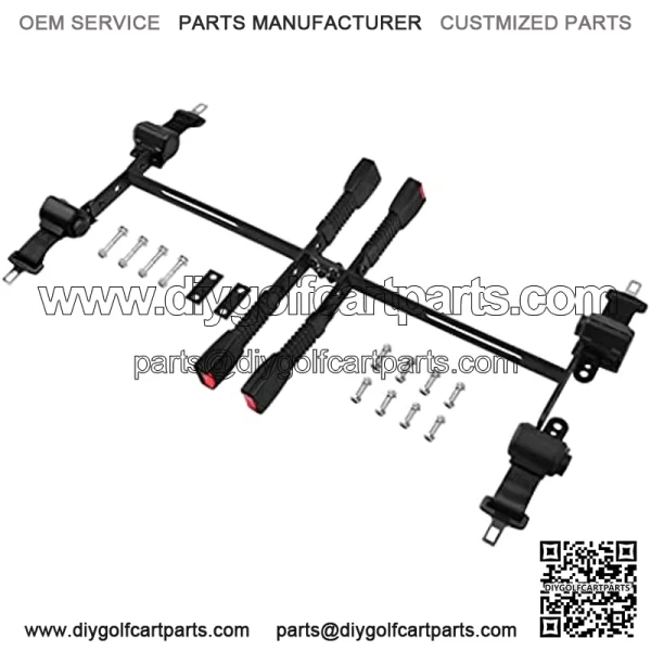 Universal 4PCS Retractable Golf Cart Seat Belt Kit with Bracket Compatible with EZGO, Yamaha, Club Car - Image 5