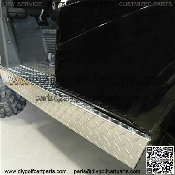 EZ-GO RXV Golf Cart Rocker Panels Set - Aluminum Diamond Plate Side Skirts