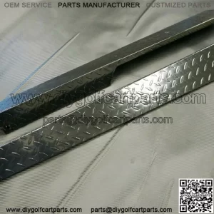 Precedent Golf Cart Rocker Panels - BLACK Diamond Plate