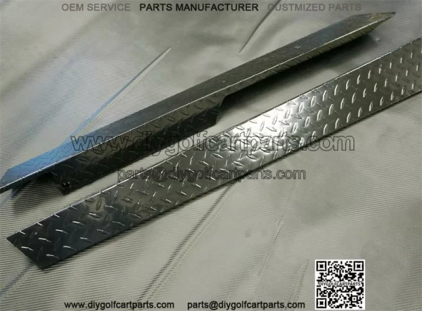 Precedent Golf Cart Rocker Panels - BLACK Diamond Plate