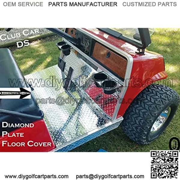 Club Car DS Golf Cart Diamond Plate Floor - Image 3