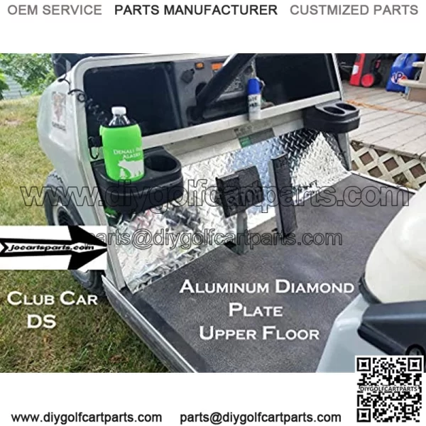 Carts Parts Club Car DS Golf Cart Polished Aluminum Diamond Plate Upper Floor - Image 4