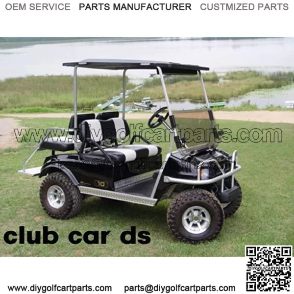 Club Car ds Golf Cart Diamond Plate Rocker Panel Inserts & Kick Plate 3 pc kit - Image 2