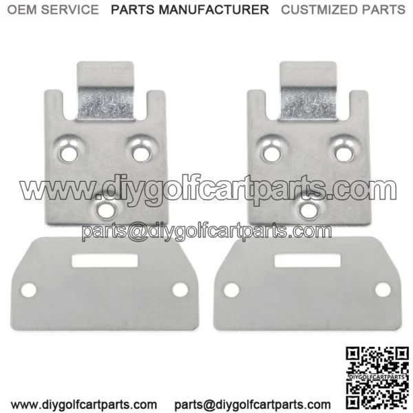Set of 2 Seat Bottom Hinge and Plate for EZGO TXT/Medalist 1995 Up Golf Cart