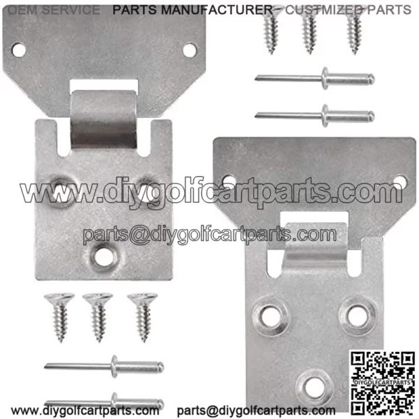 EZGO Golf Cart Seat Hinge Bottom and Plate for EZGO TXT/Medalist Golf Cart 1995-up EZGO MPT Shuttle Workhorse Series 2001-up OEM# 71610-G01 71610G01 71609-G01 71609G01 - Image 2