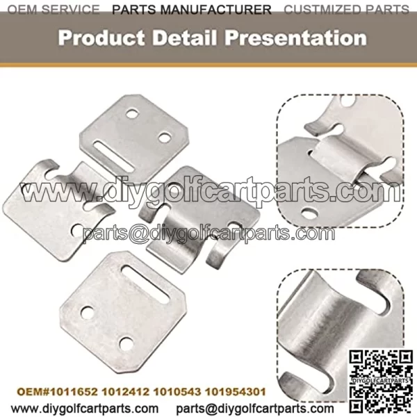 Golf Cart Seat Hinge Set for 1979-Up Club Car DS 1011652 1012412-Male + Female - Image 2