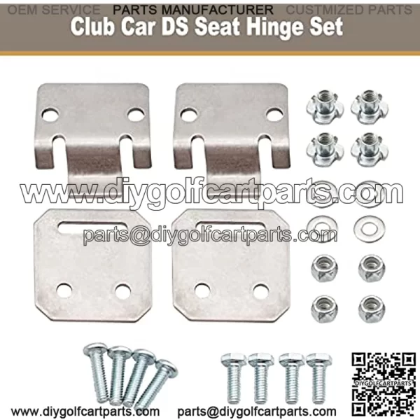 Golf Cart Seat Hinge Set for 1979-Up Club Car DS 1011652 1012412-Male + Female - Image 4