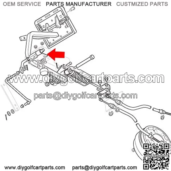 Hill Brake Catch Bracket Plate for EZGO TXT & Medalist 1994-up Golf Cart, OEM# 70080-G02 70080G02 - Image 2