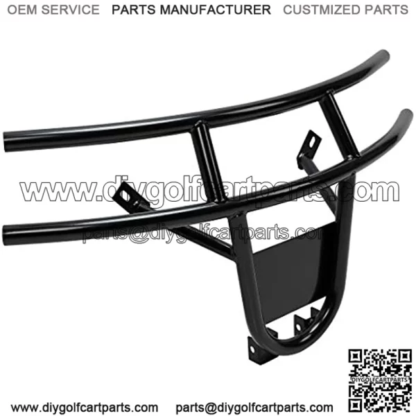 Golf Cart Front Bumper Brush Guard Compatible with 2008-2015 EZGO RXV Gas OR ELEC Black Powder Coated