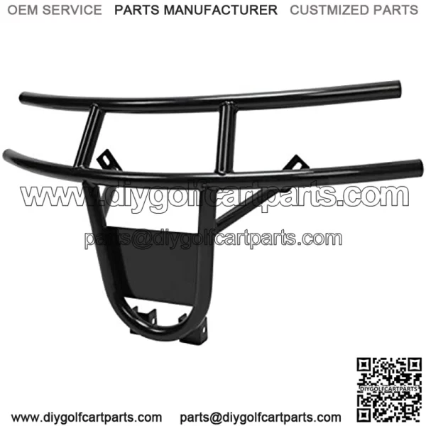 Golf Cart Front Bumper Brush Guard Compatible with 2008-2015 EZGO RXV Gas OR ELEC Black Powder Coated - Image 2