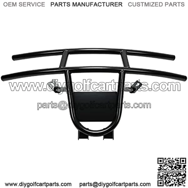Golf Cart Front Bumper Brush Guard Compatible with 2008-2015 EZGO RXV Gas OR ELEC Black Powder Coated - Image 3