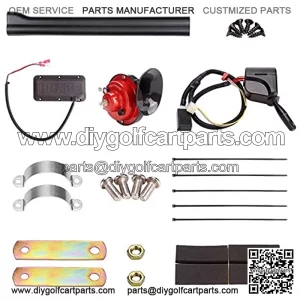 Universal Golf Cart Turn Signal Kit with Horn Brake Light Switch, 9-Pin Plug Upgrade Wiring Harness - 12V