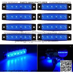 LED Rock Strip Lights Car Underglow Wheel Fender Well Lighting Kits Waterproof for Golf Cart Jeep Offroad Truck Ford RV UTV ATV Snowmobile 8PCS (Blue)