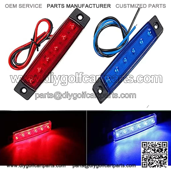 LED Rock Strip Lights Car Underglow Wheel Fender Well Lighting Kits Waterproof for Golf Cart Jeep Offroad Truck Ford RV UTV ATV Snowmobile 8PCS (Blue) - Image 2