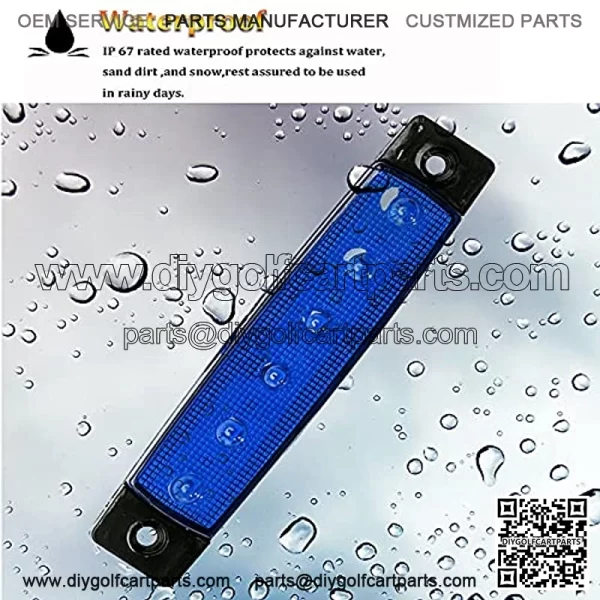 LED Rock Strip Lights Car Underglow Wheel Fender Well Lighting Kits Waterproof for Golf Cart Jeep Offroad Truck Ford RV UTV ATV Snowmobile 8PCS (Blue) - Image 5