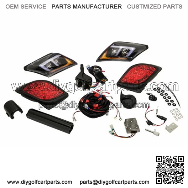 Yamaha Drive2 Golf Cart LED Ultimate Light Kit (Street Legal, Fits 2017+)