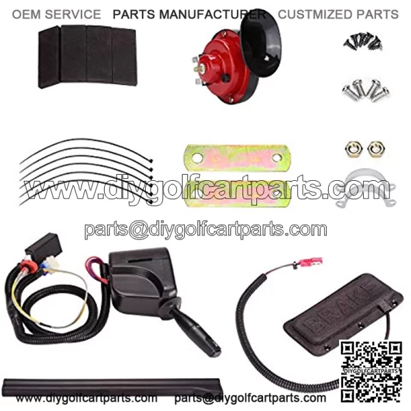Golf Cart LED Headlight and Tail Light Kit for Carts with Turn Signals Switch Horn Brake Lights Harness(Must Input 12 Volts) - Image 3