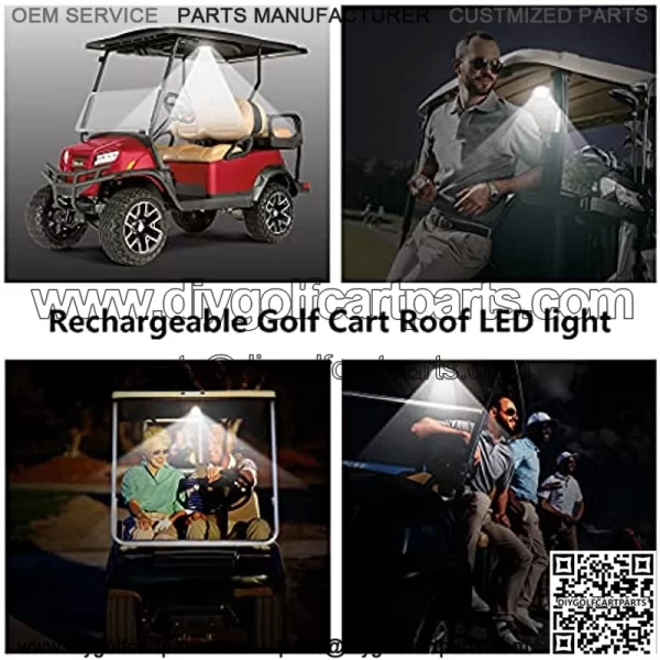 Universal Golf Cart Roof Touch LED Light for Club Car DS Onward Precedent EZGO TXT RXV Yamaha, WireleUSB Rechargeable Lighting Stick On Anywhere Great Golf Gifts - Image 2