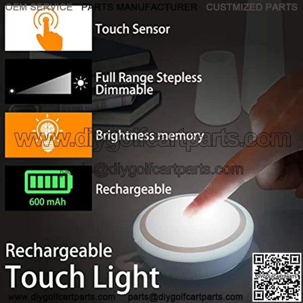 Universal Golf Cart Roof Touch LED Light for Club Car DS Onward Precedent EZGO TXT RXV Yamaha, WireleUSB Rechargeable Lighting Stick On Anywhere Great Golf Gifts - Image 4
