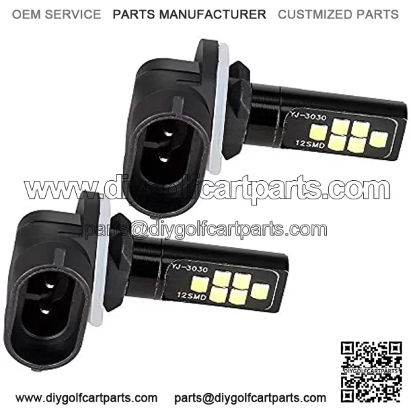 Golf Cart 12V LED Light Headlights Bulb for 1994+, Club Car DS 1999+ and Club Car Precedent 2004+, Pack of 2 - Image 5