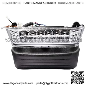 Club Car Precedent Led Head Light with Bumper Replacement or Upgrade for 2004-UP Golf Carts